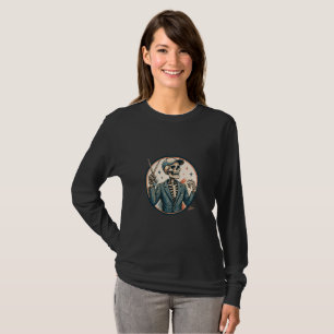 T-shirt Chemise de chef d'orchestre squelette élégant