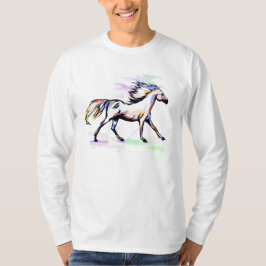 T-shirt Chemise de cheval d'arc-en-ciel