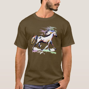 T-shirt Chemise de cheval d'arc-en-ciel