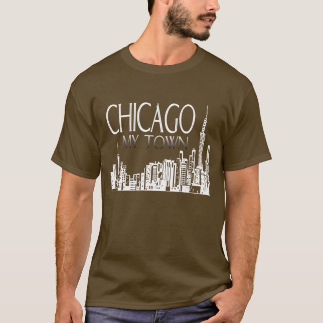 T-shirt Chemise de Chicago My Town (Devant)