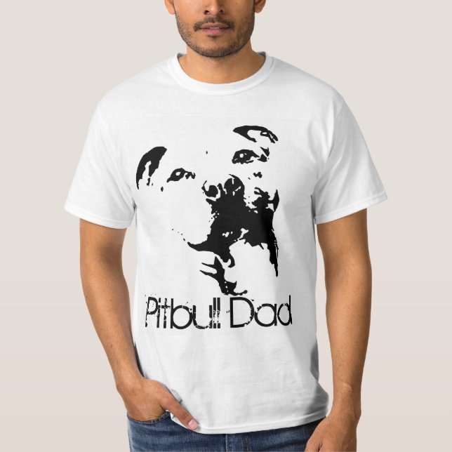 T-shirt Chemise de chien de papa de Pitbull (Devant)