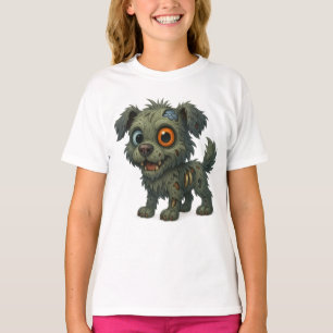 T-shirt Chemise de Chien d'Halloween Zombie Chiot mignonne