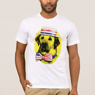 T-shirt Chemise de chien jaune