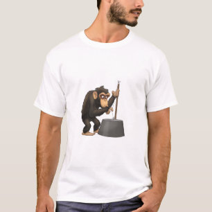 T-shirt Chemise de chimpanzé de Bassine-Basse-Playin'