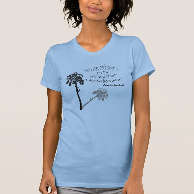 T-shirt Chemise de citation d'arbre d'Amelia Earhart (Devant)