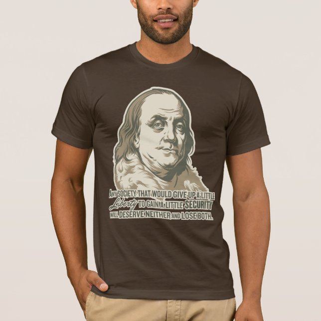 T-shirt Chemise de citation de Ben Franklin (Devant)
