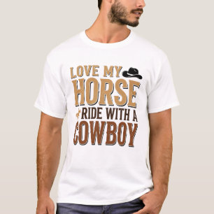 T-shirt Chemise de citation de cow-boy et de cheval wester