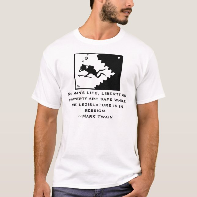 T-shirt Chemise de citation de MARK TWAIN (Devant)