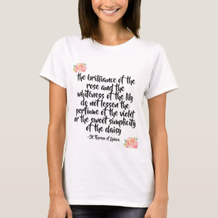 T-shirt Chemise de citation de St Therese