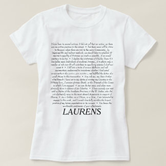 T-shirt Chemise de citations de John Laurens