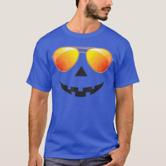 T-shirt Chemise de citrouille Lunettes de soleil Halloween
