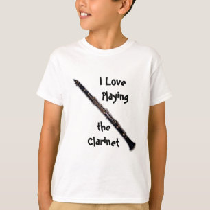 T-shirt Chemise de clarinette - amour d'I jouant la