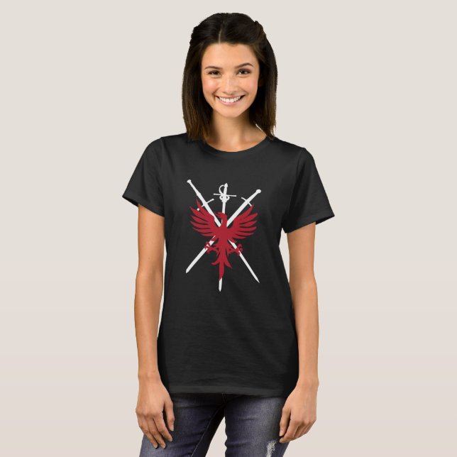 T-shirt chemise de club de style ancien pour femmes (Devant entier)