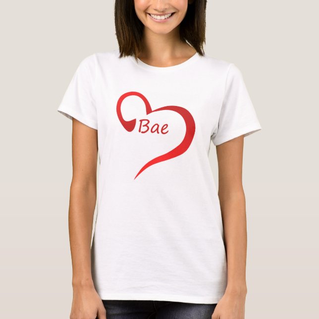 T-shirt Chemise de coeur de Bae (Devant)