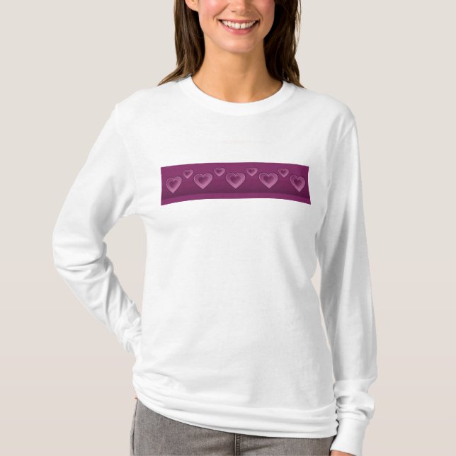 T-shirt Chemise de coeur pourpre (Devant)