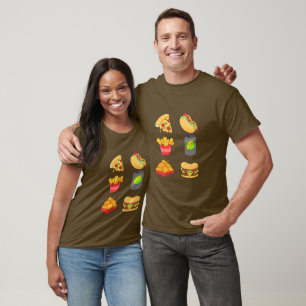 T-shirt Chemise de collage de malbouffe - Cadeau drôle de 
