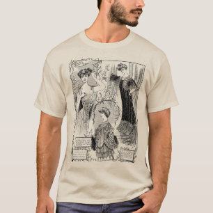 T-shirt Chemise de collage d'illustration de mode rétro
