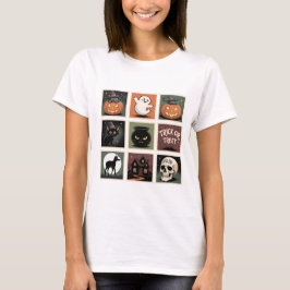 T-shirt Chemise de collection de timbres Halloween rétro