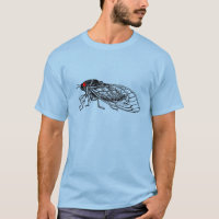 Chemise de colorant de cravate de cigale de 17 ans