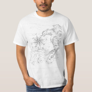 T-shirt Chemise de coloriage adulte de l'île tropicale