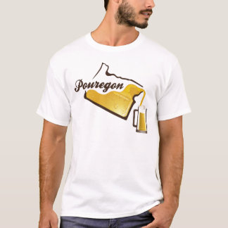 T-shirt Chemise de conception de bière de Pouregon