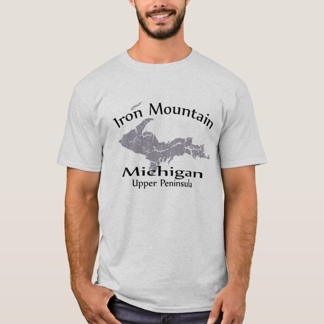 T-shirt Chemise de conception de carte Iron Mountain Michi (Devant)