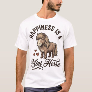 T-shirt Chemise de conception de cheval miniature gravure 