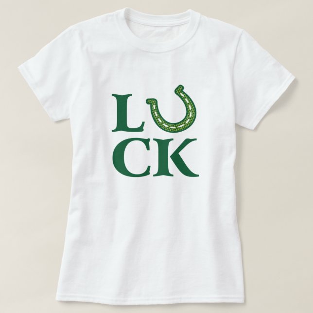 T-shirt Chemise de conception de tatouage Lucky Horseshoe (Design devant)