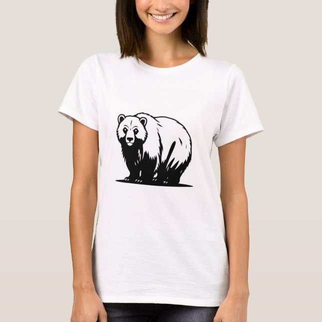 T-shirt chemise de conception d'ours 2 (Devant)