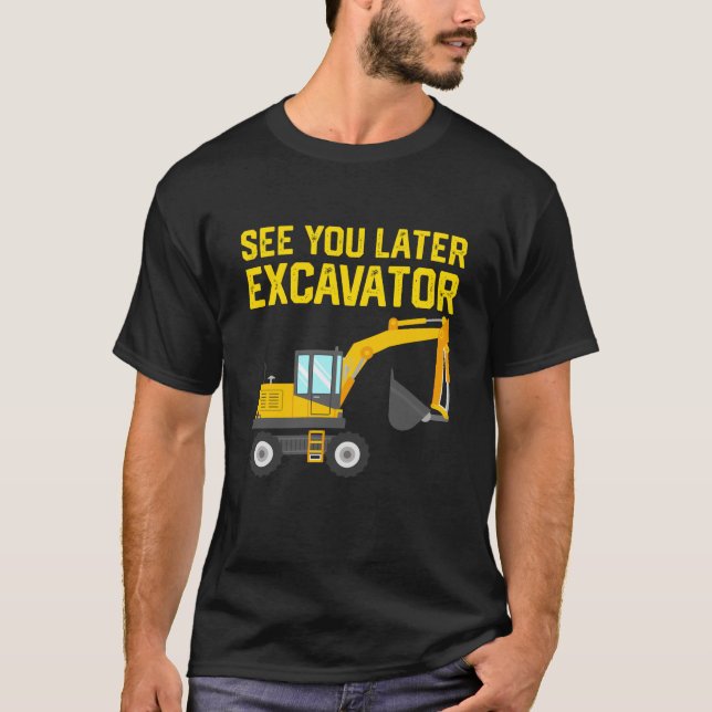 T-shirt Chemise de construction d'excavatrice d'enfant en (Devant)