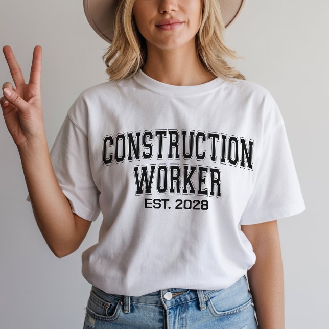T-shirt Chemise de construction personnalisée, cadeau de c (construction worker shirt, construction worker sweatshirt, personalized construction gift,)