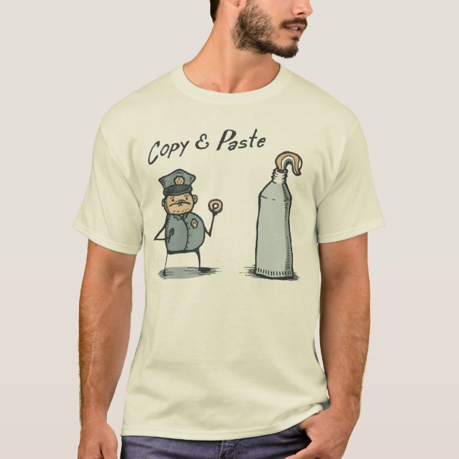 T-shirt Chemise de copie et de pâte (Devant)