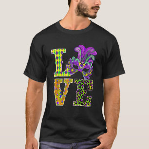 T-shirt Chemise de costume léopard d'amour Mardi Gras Carn