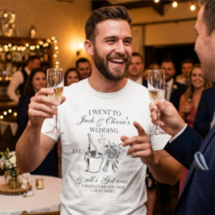 T-shirt Chemise de couple de mariage moderne personnalisée