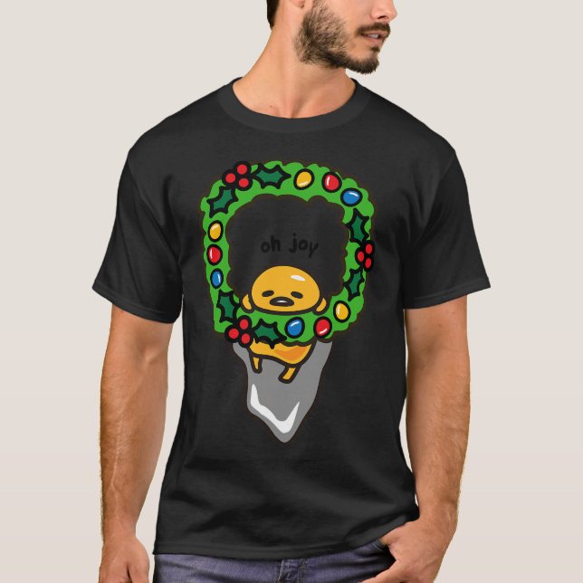 T-shirt Chemise de couronne de Noël Gudetama (Devant)