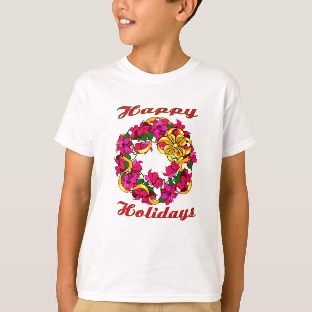 T-shirt Chemise de couronne Poinsettia (Devant)