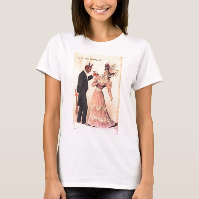 T-shirt Chemise de courroie de spaghetti de Krampus (Devant)