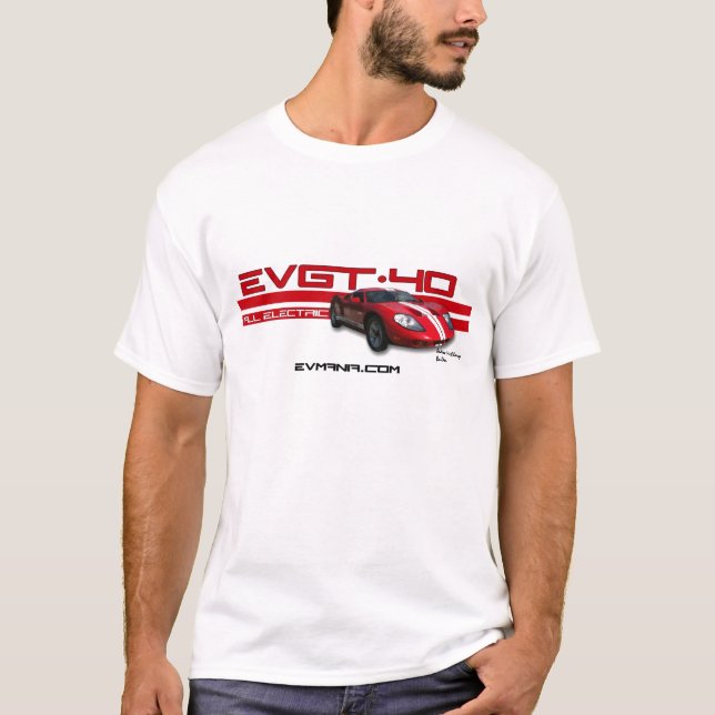 T-shirt Chemise de course d'EV GT-40 (Devant)