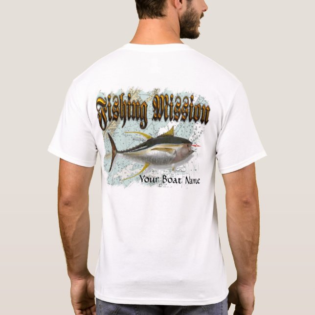 T-shirt Chemise de coutume de thon de truite saumonnée (Dos)