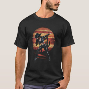 T-shirt Chemise de cowgirl Dabbing Sunset Western Cactus D