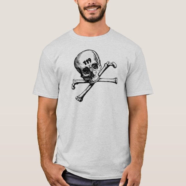 T-shirt Chemise de crâne (Devant)