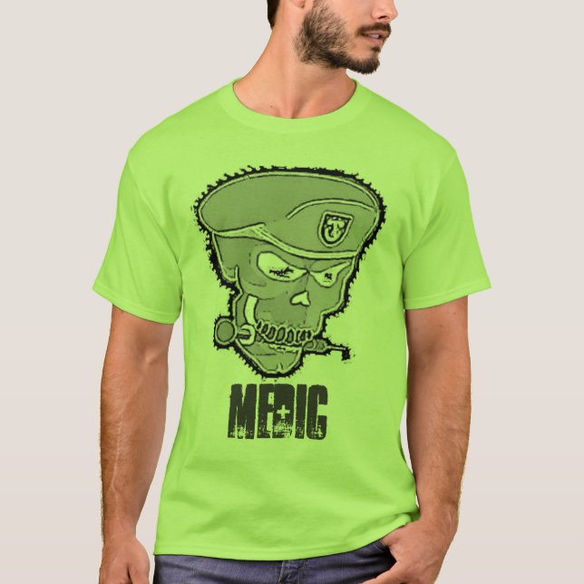 T-shirt Chemise de crâne de MÉDECIN (Devant)