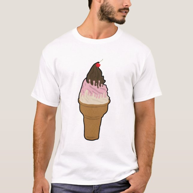 T-shirt Chemise de crème glacée (Devant)