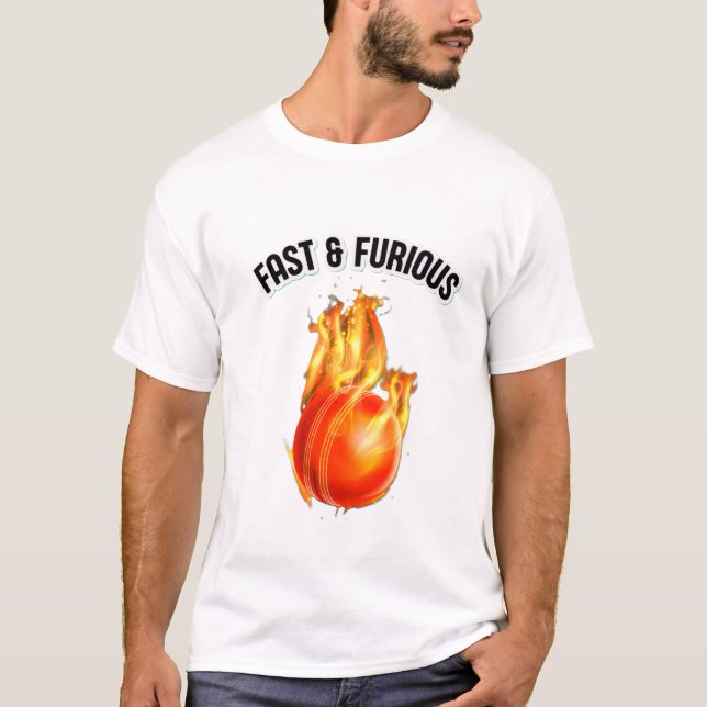 T-shirt Chemise De Cricket Rapide Et Furieuse (Devant)