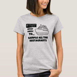 T-shirt Chemise de croisière drôle Échantillonner tous les