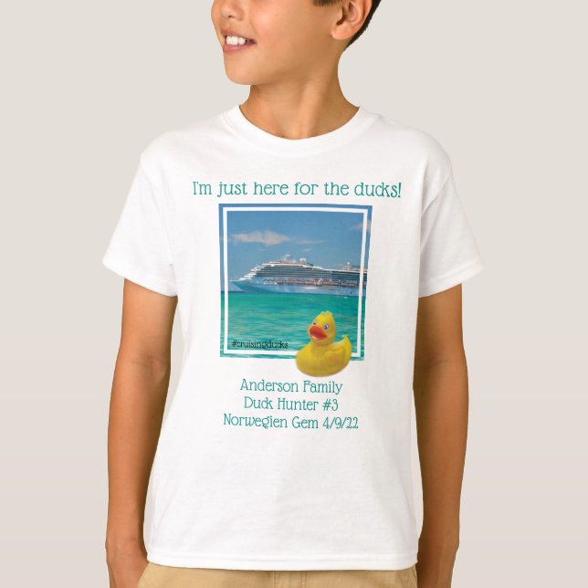 T-shirt Chemise de croisière famille canard de croisière (Devant)