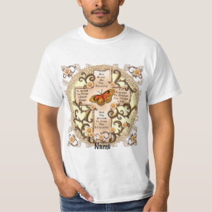 T-shirt Chemise de croix de prière Sepia Serenity