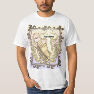 T-shirt Chemise de croix mains de prière