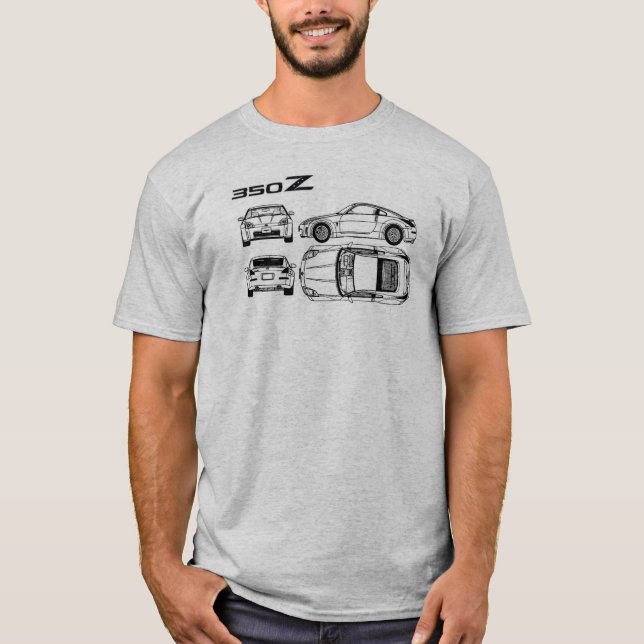 T-shirt chemise de croquis de mise au point de nissans (Devant)