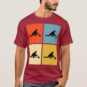 T-shirt chemise de curling Colorful Retro